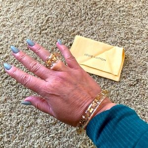 Louis Vuitton resin inclusion dome ring and bangle